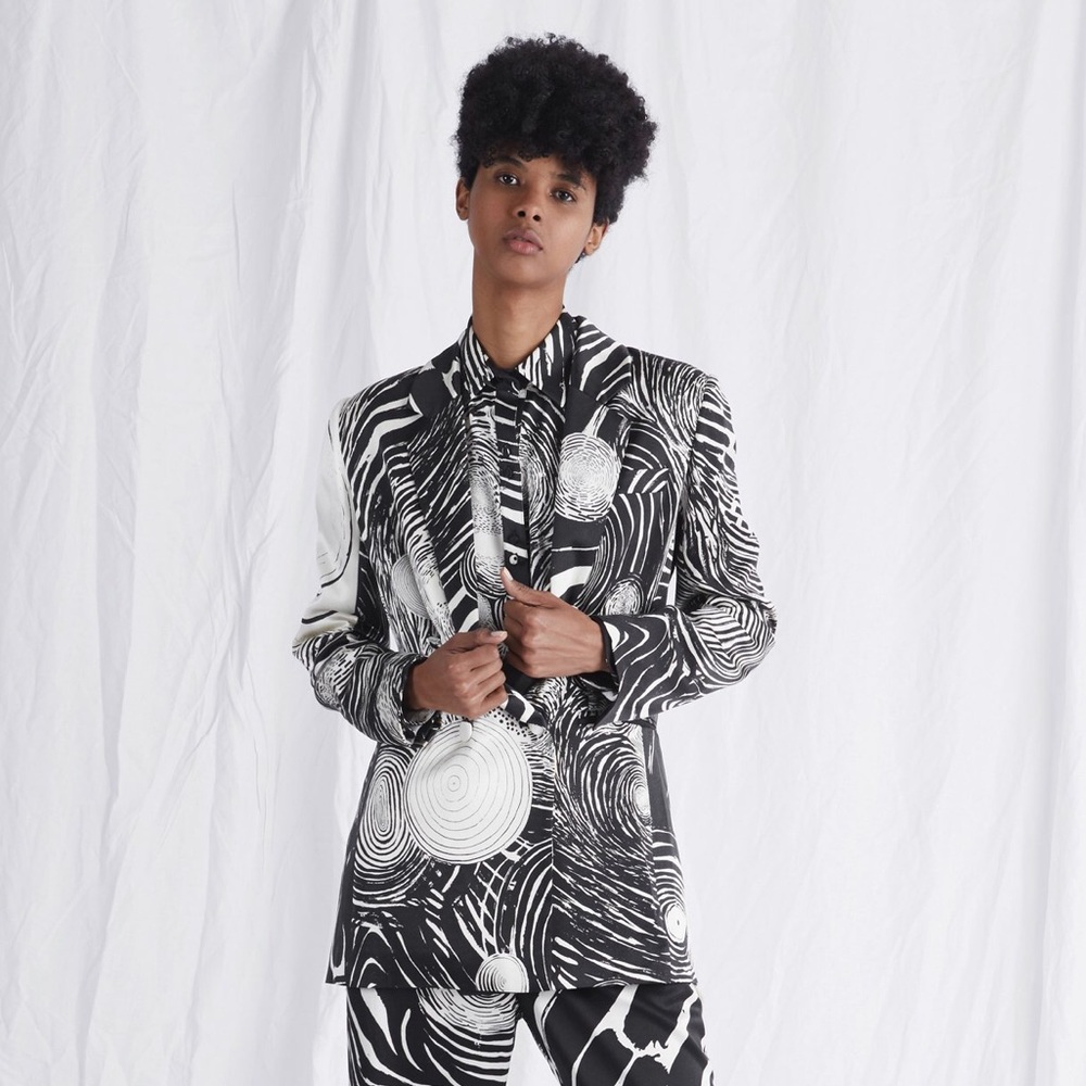 Aje Stevens Starry night button up shirt